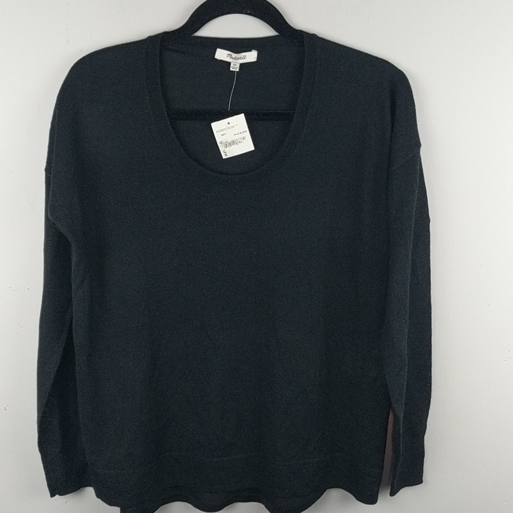 Madewell black 50% Merino wool sweater size xs